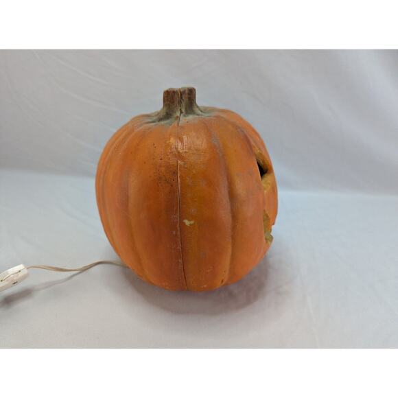 1993 Trendmasters Halloween Foam Blow Mold Pumpkin Jack O Lantern 10" - Picture 6 of 12